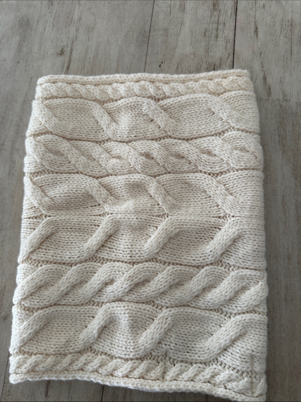 Aran Sweater Market Ladies Aran Merino Buff Cream Ivory - Picture 5 of 6